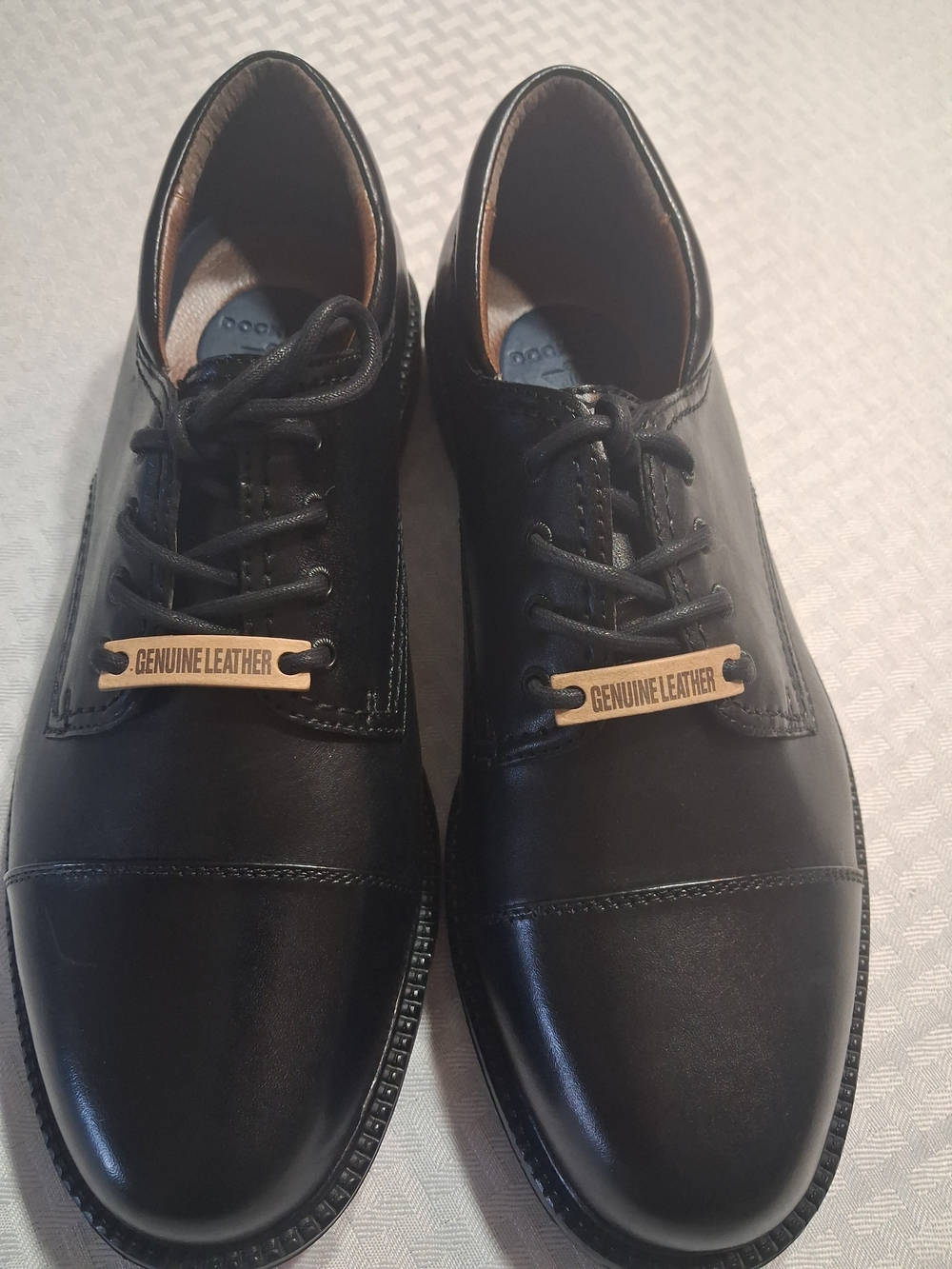 Dockers Black Genuine Leather Lace-Up Dress Shoes